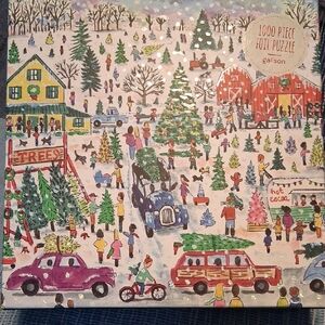 Galison Festive Winter Scene 1000 Piece Puzzle